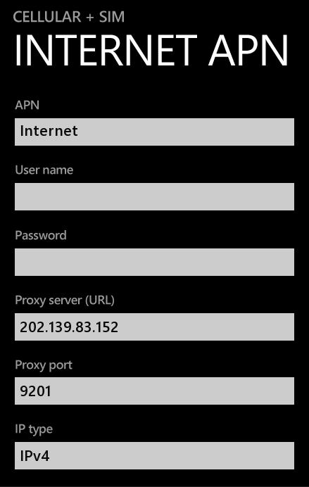 DODO Internet and MMS Settings for Windows Phone