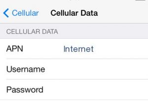TPG APN Settings for iPhone 5 4