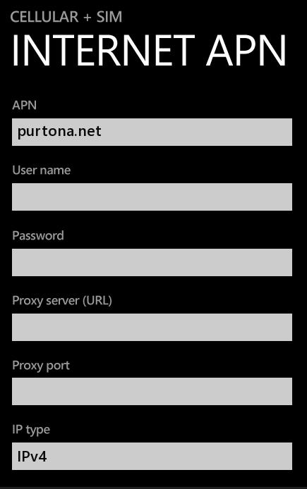 Crazy John's APN Settings for Windows Phone 7 8 10 Lumia