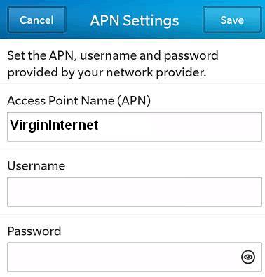 Virgin Mobile Australia Blackberry APN Settings