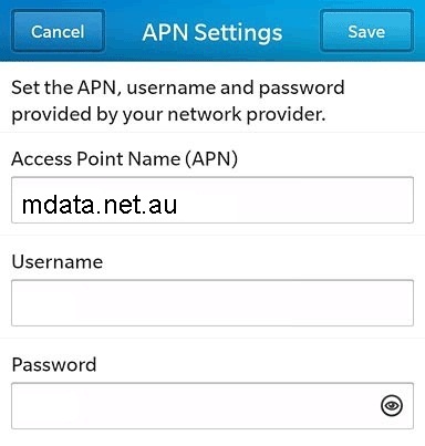 ALDImobile APN Settings for Blackberry