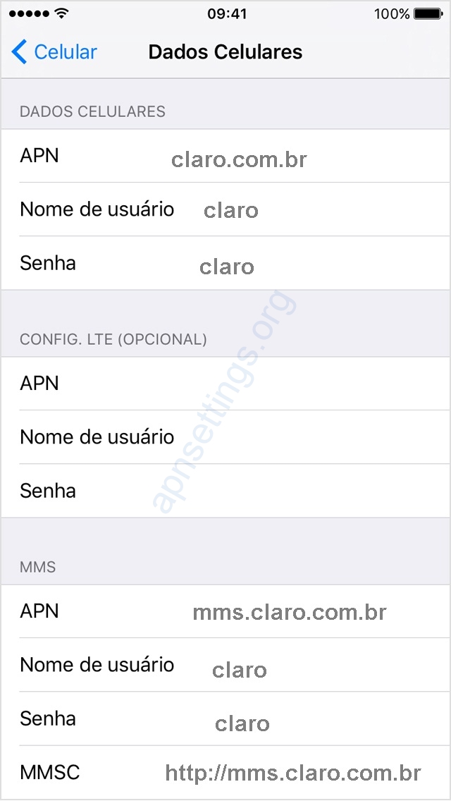 Configurar internet da Claro no iPhone