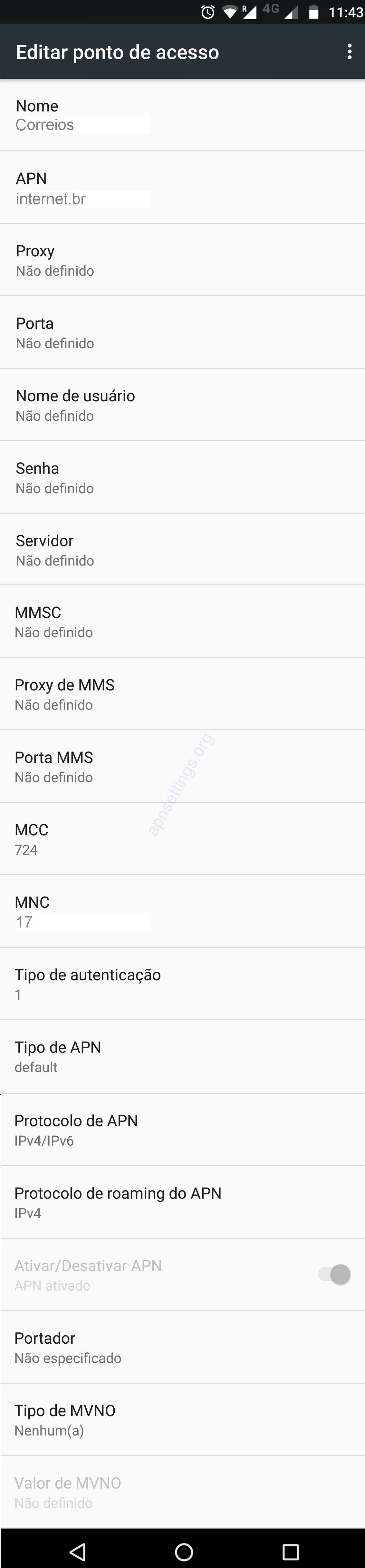 Como Configurar APN da Correios Celular