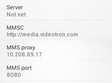 Videotron Internet settings for Android HTC Nexus One