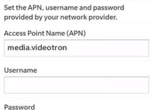 Videotron 4G APN Settings for Blackberry