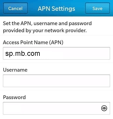 Public Mobile APN Settings for Blackberry