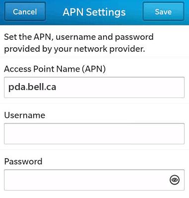 Solo Mobile Blackberry APN Settings