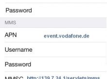 Vodafone APN Internet Einstellungen f-25C3-25BCr iPhone