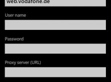 Vodafone Internet MMS Einstellungen für Windows Phone
