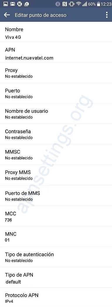 APN de Viva Bolivia 4G LTE Android