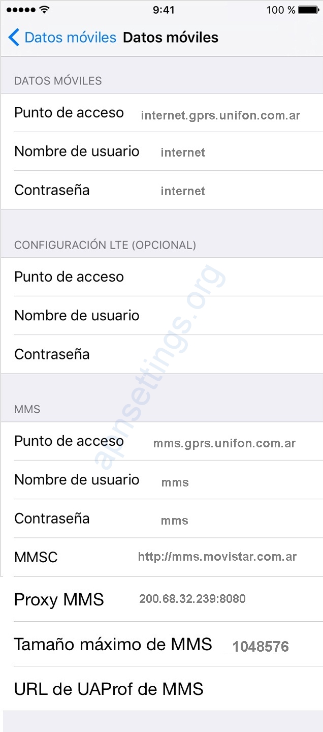 Cómo configurar 4G APN de Movistar Argentina iPhone