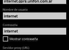 Configurar APN Movistar Argentina para Windows Phone