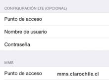 APN Claro Chile para iPhone