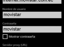APN de Movistar Ecuador para Windows Phone