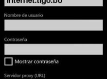 APN de Tigo Bolivia para Windows Phone