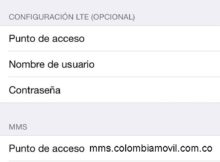 APN de Tigo Colombia para iPhone