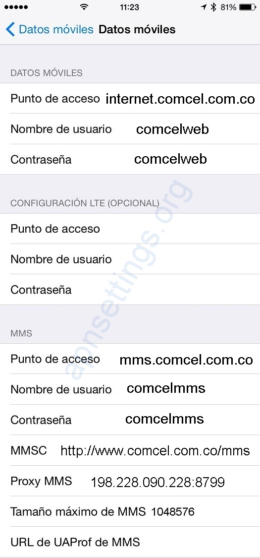 Configurar APN Claro Colombia para iPhone