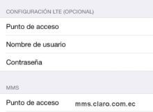 Configurar APN de Claro Ecuador para iPhone