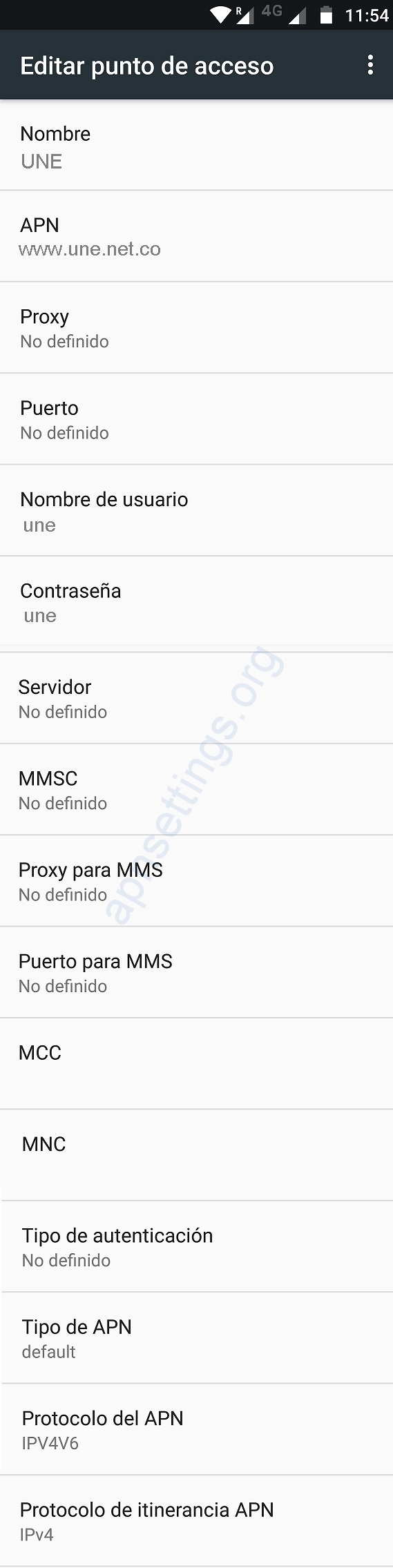 Configurar APN de UNE 4G LTE Colombia