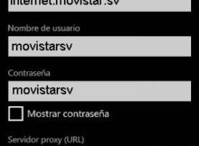 APN Movistar El Salvador para Windows Phone