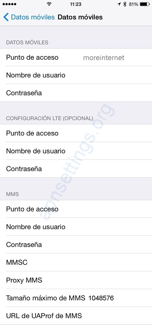 APN de Llamaya para iPhone