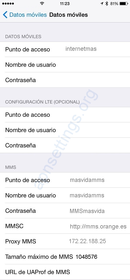 APN de MásMóvil para iPhone