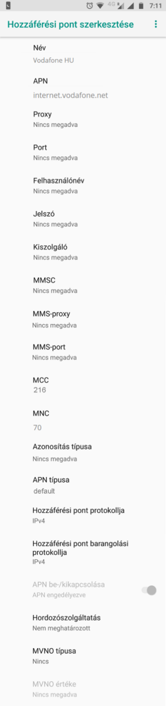 Vodafone Internet Beállítás Android