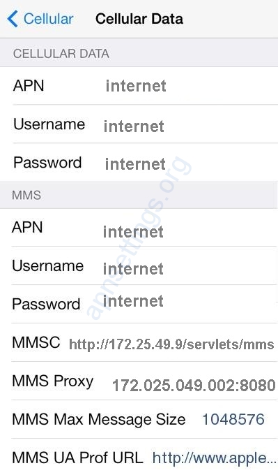 Configuration Internet Mobilis pour iPhone