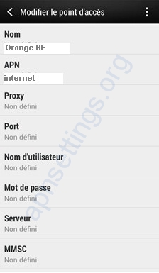 Configuration Internet gratuit Orange Burkina Faso