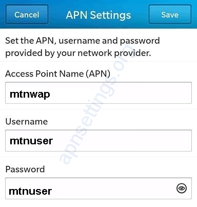 MTN-Cameroon-Blackberry-Internet-Settings