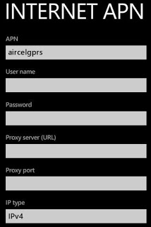 Aircel Internet and MMS Settings for Lumia 535 520 800 720 710 620 610 