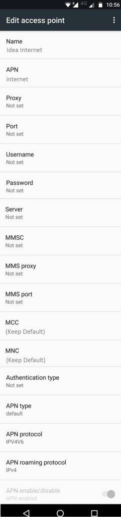 Idea 4G APN Settings For Android 2022 4G LTE APN India