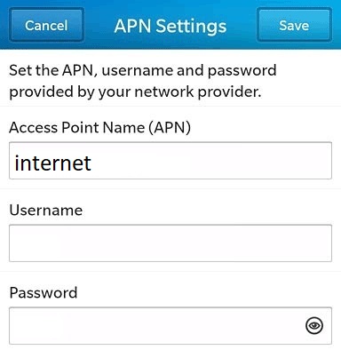 Setting APN Indosat Ooredoo di Blackberry