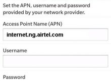 Airtel Nigeria Internet and MMS APN Settings for Blackberry 10 Curve Bold