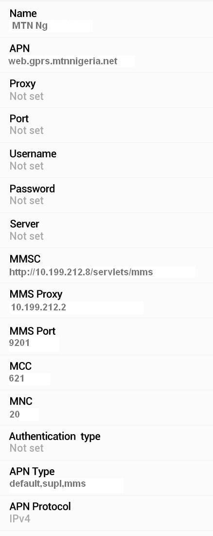MTN Nigeria 3G APN Settings for Android Samsung Galaxy HTC Nexus