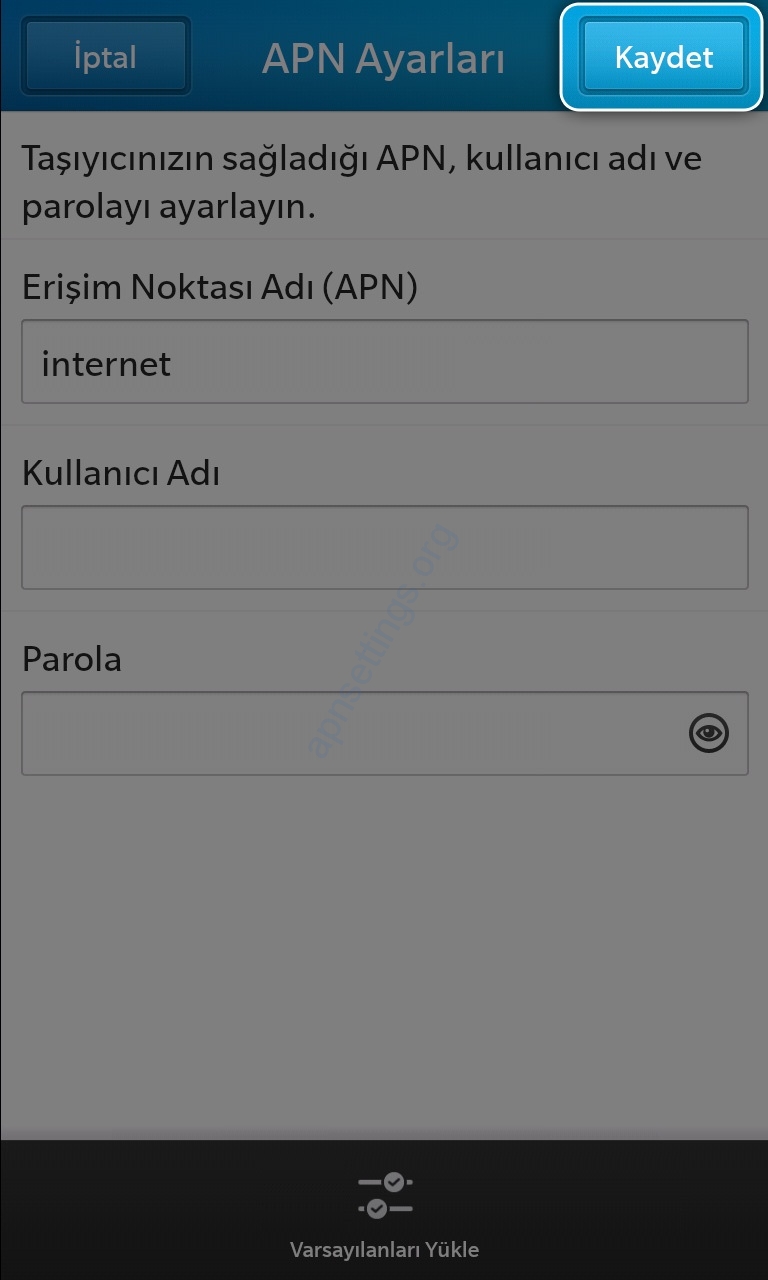 Blackberry Türk Telekom Internet Ayarları nasıl yapılır