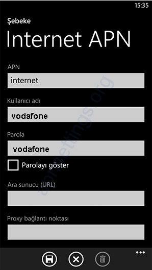 Vodafone Internet Ayarları nasıl yapılır Windows Phone