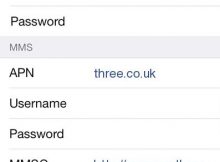 Three UK APN Settings for iPhone 4 5 6 6S Plus