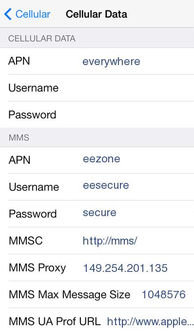 Asda APN Settings for iPad iPhone