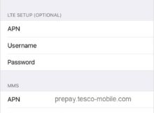 Tesco Mobile APN Settings for iPhone