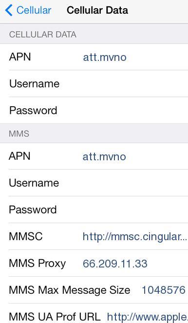 H2O Wireless Internet and MMS Settings for iPhone