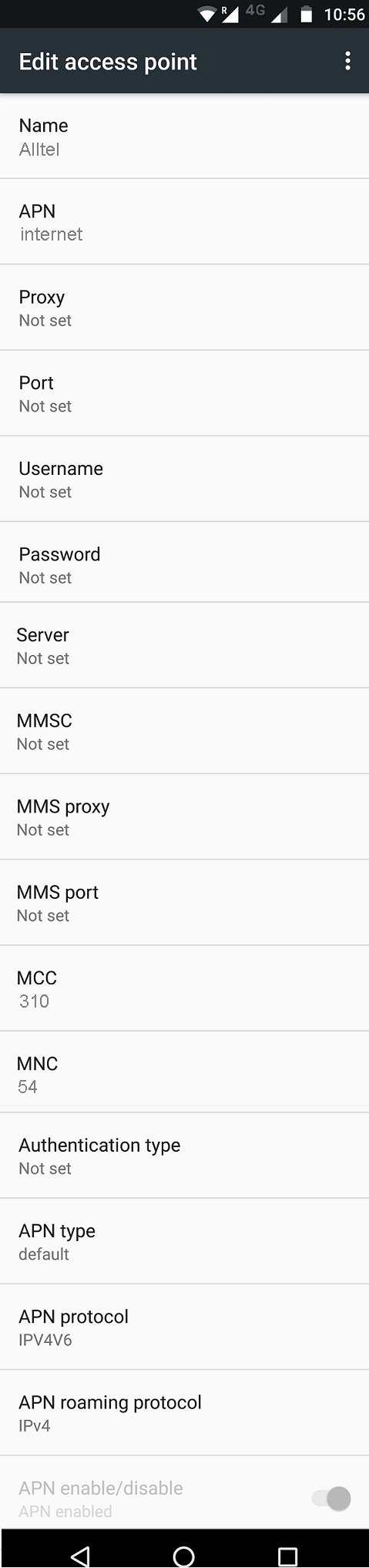 Alltel MMS APN Settings for Android