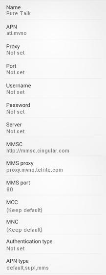 APN Settings for Android Smart Phones/Galaxy/HTC