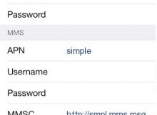 Simple Mobile Internet and MMS Settings for iPhone