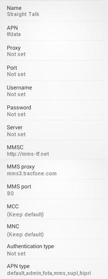  Straight Talk APN Settings (AT&T) for Android Galaxy S6 S5 S4 S3 Nexus HTC