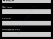 Dialog Internet APN Settings for Windows Phone