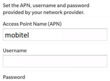 Mobitel APN Settings for Blackberry