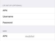 Mobitel APN Settings for iPhone