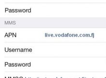 Vodafone Fiji iPhone APN Settings