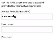Celcom Blackberry 4G APN